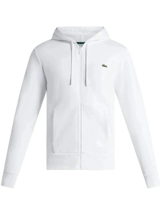 appliqué-logo zip-up hoodie