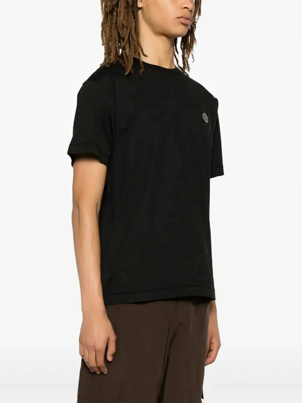 Stone Compass-patch cotton T-shirt