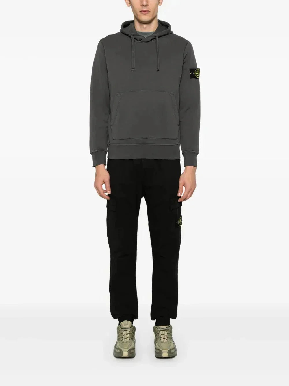 Stone hoodie à patch Compass