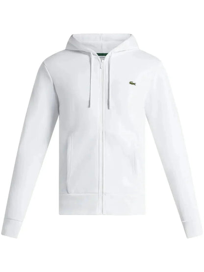 appliqué-logo zip-up hoodie