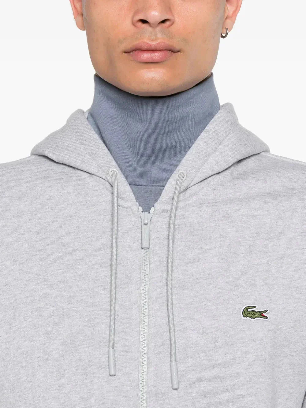 appliqué-logo zip-up hoodie
