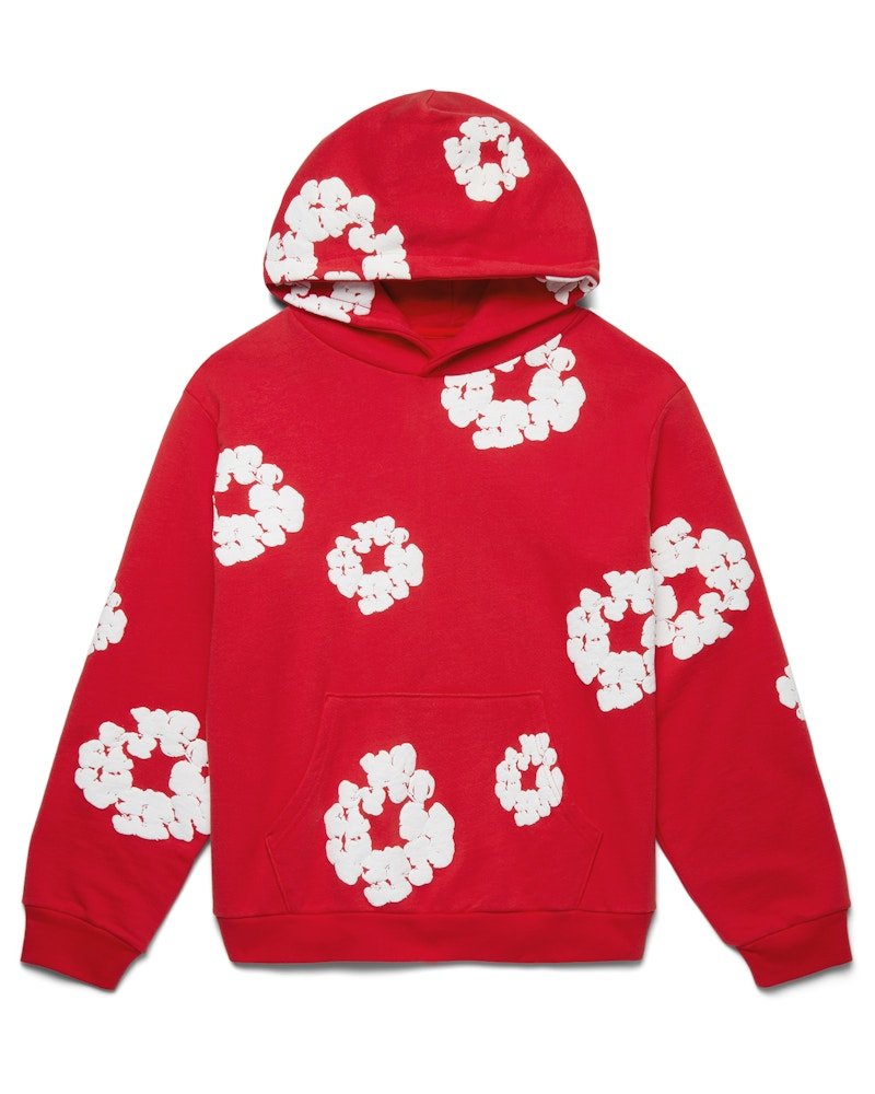 HOODIE COTTON WREATH RED