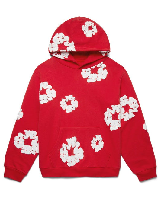 HOODIE COTTON WREATH RED