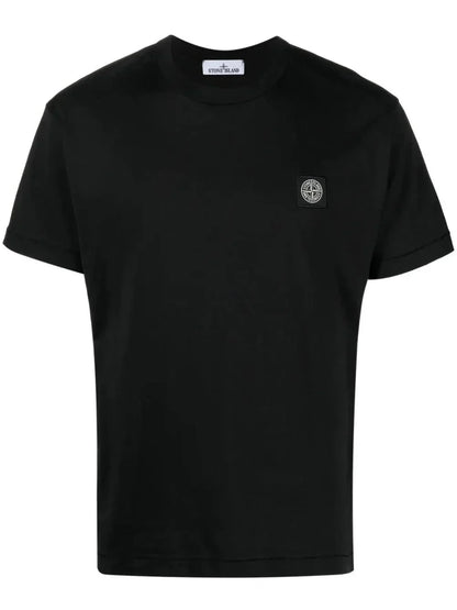 Stone Compass-patch cotton T-shirt