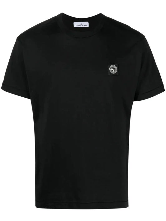 Stone Compass-patch cotton T-shirt
