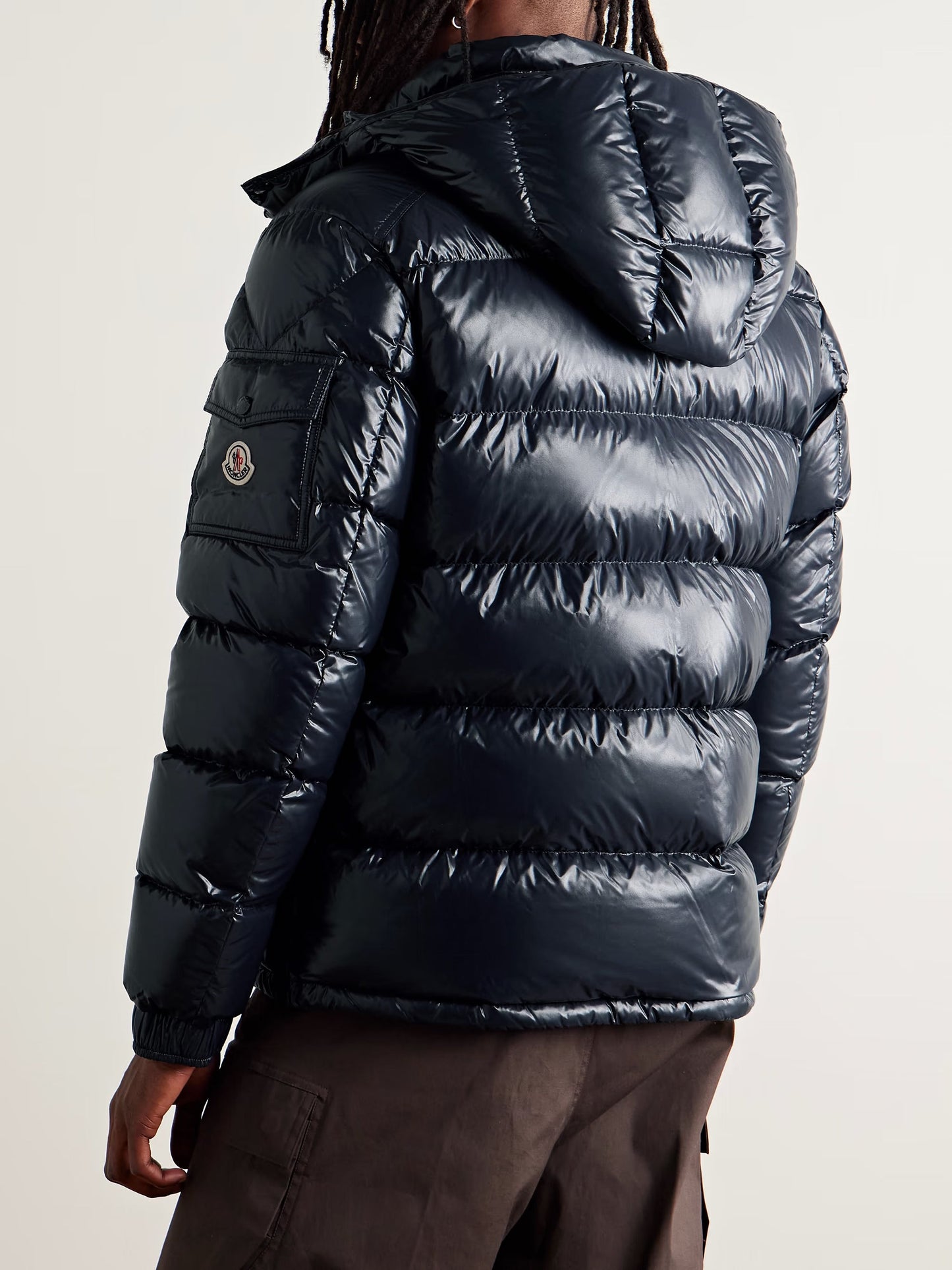 Maya Logo-Appliquéd Quilted Nylon Hooded Down Jacket