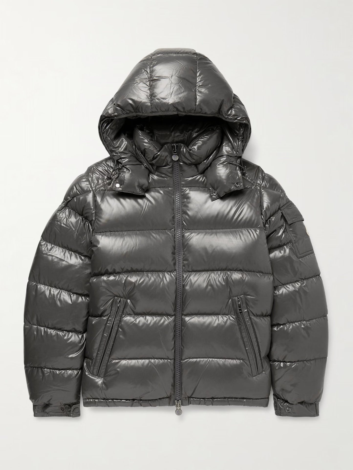 Maya Logo-Appliquéd Quilted Nylon Hooded Down Jacket
