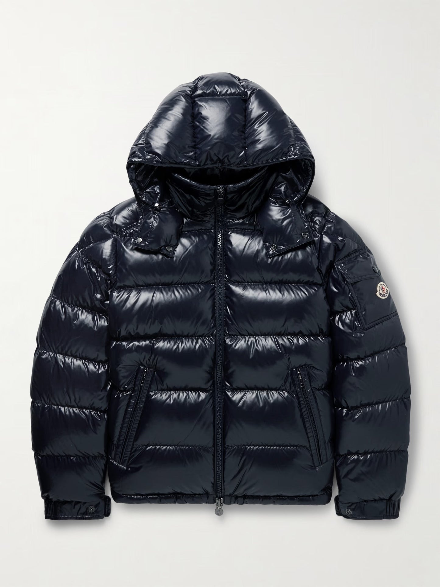 Maya Logo-Appliquéd Quilted Nylon Hooded Down Jacket